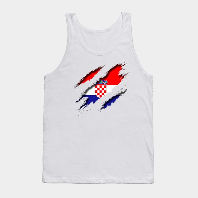 Croatia Shredding Tank Top by blackcheetah